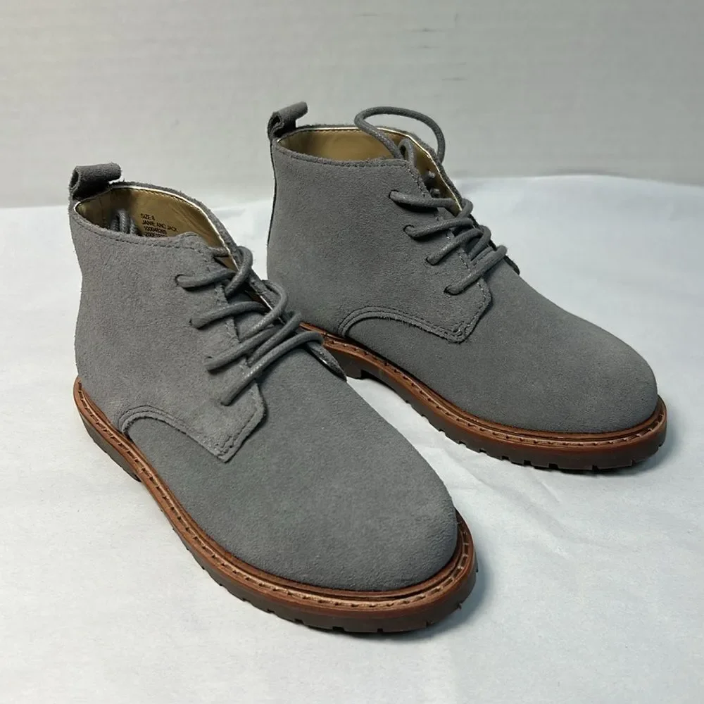 Janie and Jack 100048269 Boy Magic castle Blue Suede boots NWT size 8